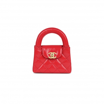 CHANEL KELLY NANO SHOPPING BAG AGED CALFSKIN AS3435 (12.5*8.3*4cm)